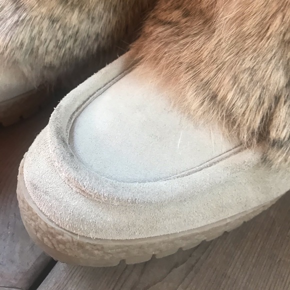 Coach Maryann Tan Rabbit Fur Boots - Picture 14 of 16